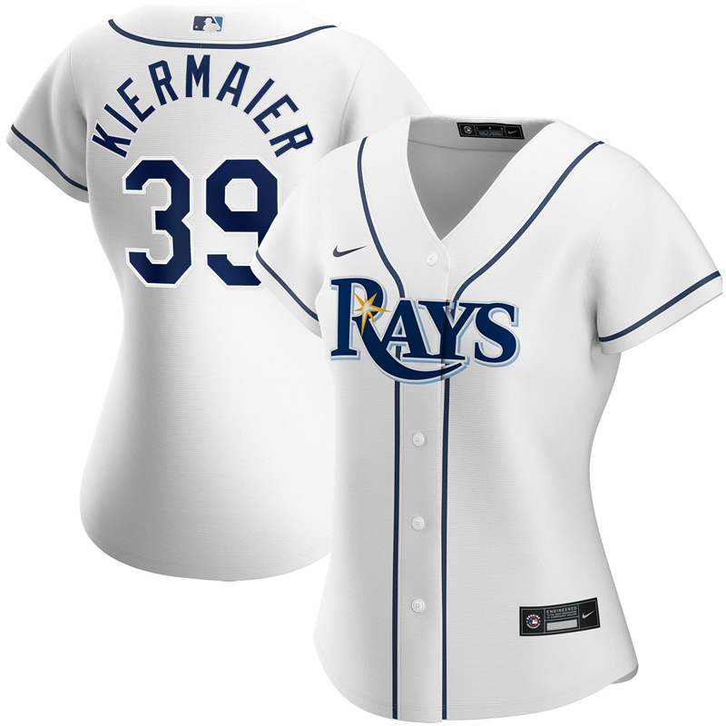 MLB Women Tampa Bay Rays #39 Kevin Kiermaier Nike White Home 2020 Replica Player Jersey ->customized mlb jersey->Custom Jersey